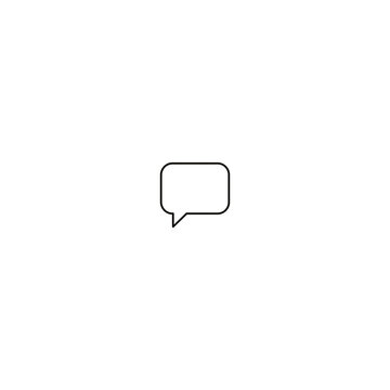 Minimal Mono-Line Comment Icon (Clean Vector Style)