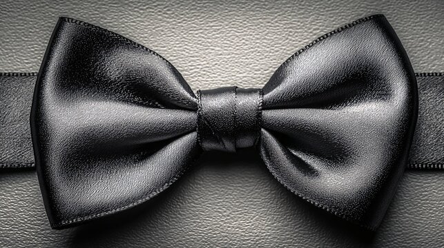 elegant black satin bow tie for formal wear and special occasions