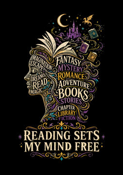Reading sets my mind free for book lovers and fantasy readers