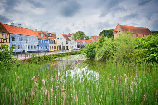 Nyborg city in southern Denmark on the island of Funen