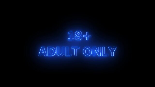 18+ Adult Only Headline Animation.Adults only sign commercial explicit content. Sensitive content sign opening video. Censor Icon warning adult ,Adults Only Sign Animation. 4K motion video