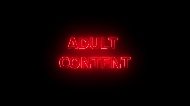 Mature content 18 plus age restriction warning sign, Exclamation mark warning viewer direction advised animation background.Warning disturbing content viewer discreation is advised, 4k motion video