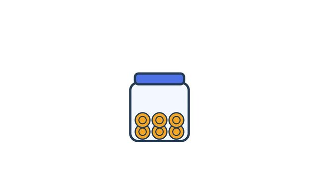 Coins bounce into a digital tip jar and a thank-you heart appears.