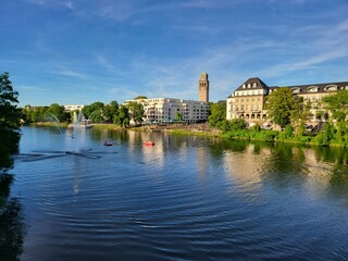 Obraz premium Mülheim an der Ruhr – Innenstadt & Ruhrbania
