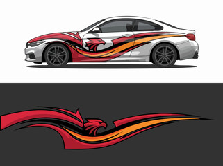 Fototapeta premium Eagle Head Car Decal Vinyl Wrap Graphic