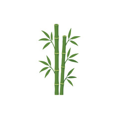 Fototapeta premium Bamboo Stalk Flat Vector Illustration