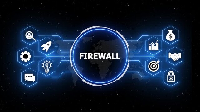 Futuristic neon hexagon network connection abstract digital map background glowing blue lines data transfer technology concept science innovation network structure communication system global network