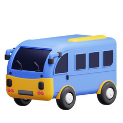 3D bus Shuttle Transport Vehicle for School or City Travel © Nyala