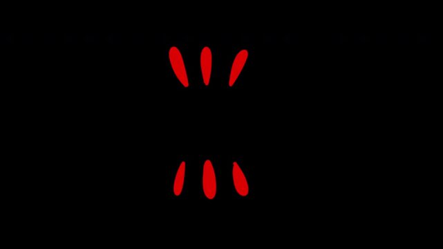 Animated hand drawn emphasis marks arranged vertically on transparent background. 4K horizontal overlay for highlights, reactions, comic effects, motion graphics, and creative video editing