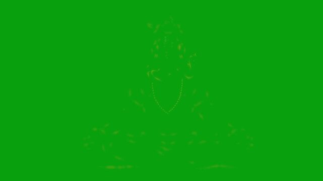 Lord Shiva Outline Traced with Glow