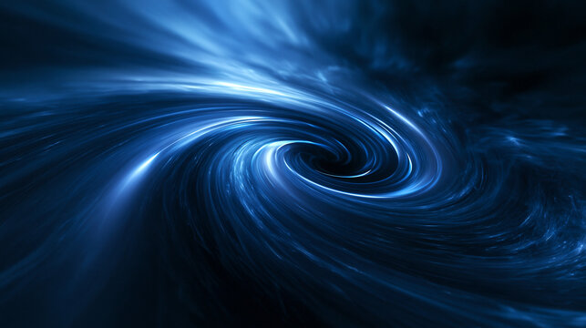 Abstract Blue Cosmic Vortex and Wormhole in Space