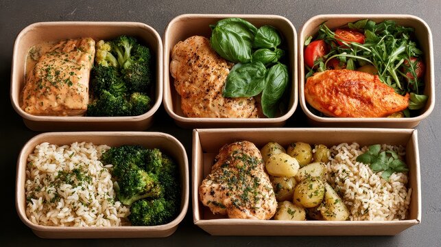 Convenient boxed food with microwave-ready healthy meals, [Boxed Food, Microwave Meals], [Quick Nutrition] 