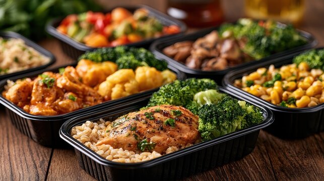 Convenient boxed food with microwave-ready healthy meals, [Boxed Food, Microwave Meals], [Quick Nutrition] 
