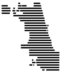 Fototapeta premium Symbol Map of Chicago (Illinois, United States) showing the village or settlement with a pattern of just a few black horizontal lines