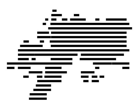 Symbol Map of Ocala (Florida, United States) showing the village or settlement with a pattern of just a few black horizontal lines
