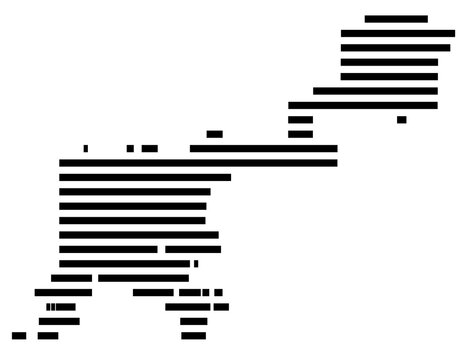 Symbol Map of Denver (Colorado, United States) showing the village or settlement with a pattern of just a few black horizontal lines