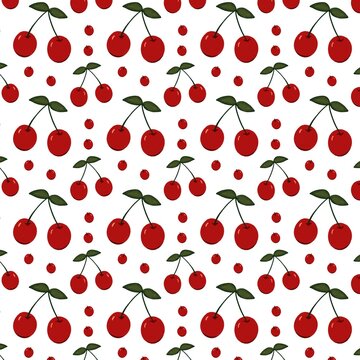 seamless pattern with cherry