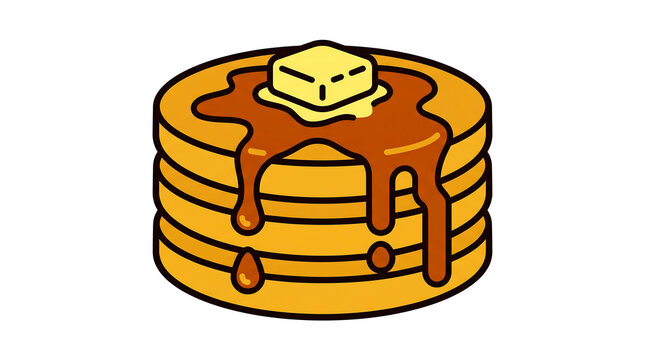 Pancakes with Syrup and Butter