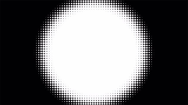 Abstract Halftone Pattern, Radial Dot Wave Track Matte Transition 4K Video