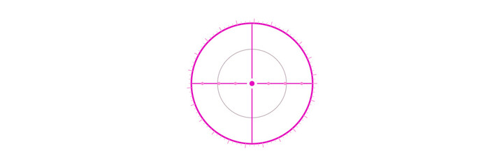 Space shooter game targeting reticle with lock-on brackets. Isolated transparent PNG crosshair overlay for Photoshop and video. © Animated