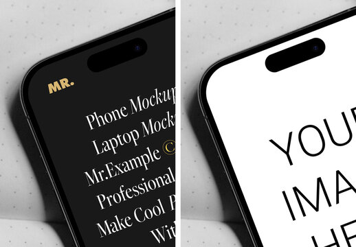 Close View Phone Mockup
