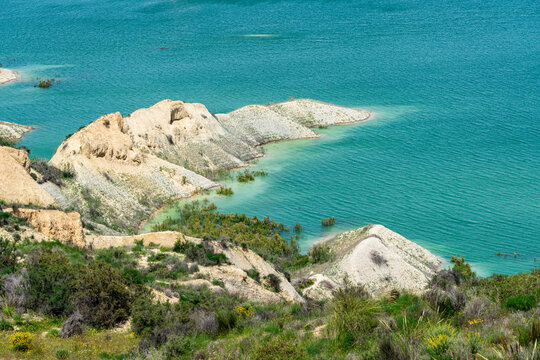 Scenic sight in the Embalse de Algeciras, Alhama de Murcia, Murcia, Spain.
