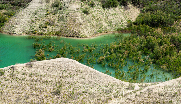 Scenic sight in the Embalse de Algeciras, Alhama de Murcia, Murcia, Spain.