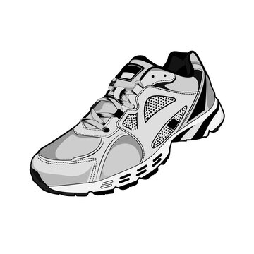 Athletic Running Shoe Vector Illustration &ndash; Modern Sport Sneaker