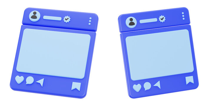 3D Social Media Promotion Post Icon