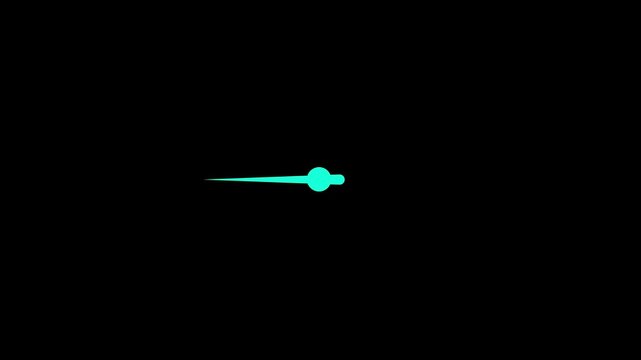 Glowing neon speedometer concept on the  transparent background. Motion graphics of neon line Digital speed meter. Animation of 4k video.
