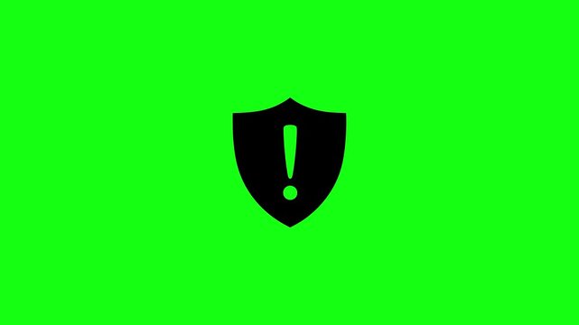 shield icon, background, green screen, animation