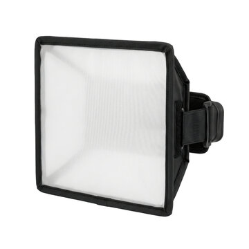 Portable square softbox diffuser for camera flash photography lighting