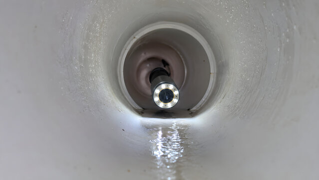 Pipeline Inspection Camera Inside Sewer Pipe