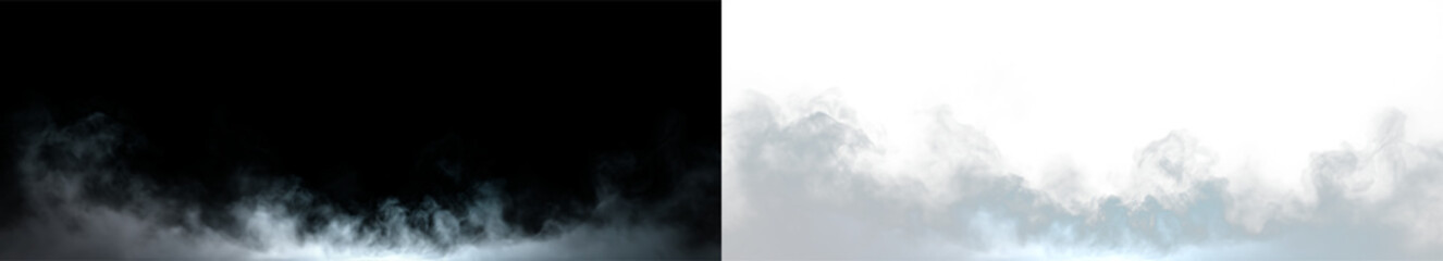 Clouds drifting in a clear sky above a landscape during daylight hours in a serene setting © Liubov