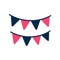 Obraz premium Reveal party bunting gender reveal icon vector