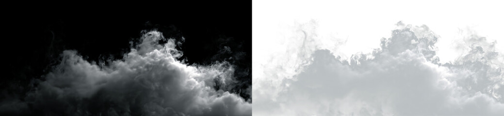 Clouds in a clear sky drifting in a gentle breeze during the day © Liubov