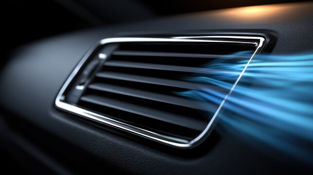 Car air vent blowing cool refreshing air