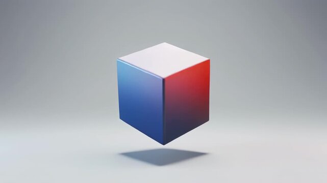 rotating colorful geometric shapes animation sequence