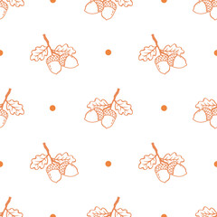 seamless pattern with acorn © fendy