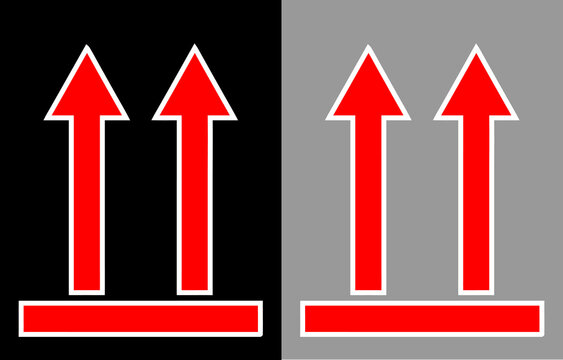 A solid bold up red arrow symbol featuring two upward pointing arrows on a single horizontal base transparent png with overlay for directional navigation user interface and digital signage use points