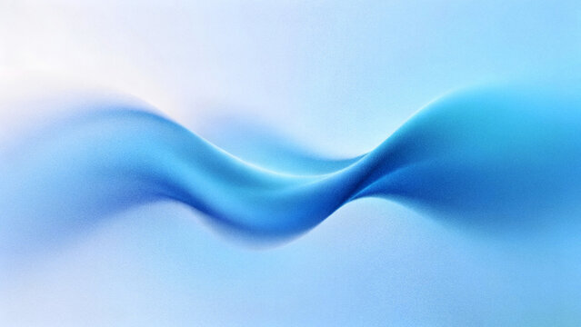Abstract grainy background with beautiful blurred aura gradient floating fluid waves in deep dark blue light blue and pure white gradient colors.