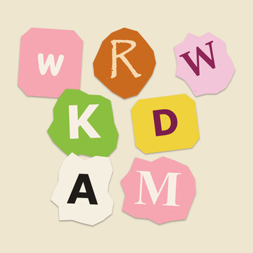 Colorful letter blocks spelling wkd am