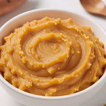 Manga Potato Kitchen Utensil. Creamy, Smooth Puree Made From Cooked Sweet Potatoes