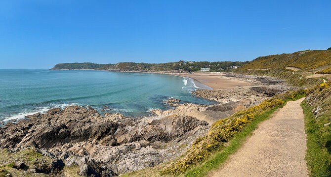 View of the Gower Coast in South Wales