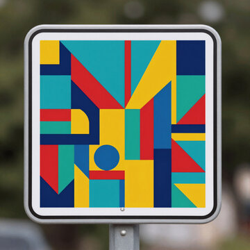 Art Deco Pattern Garage. Consistent Pattern Of Advertising And Road Signs