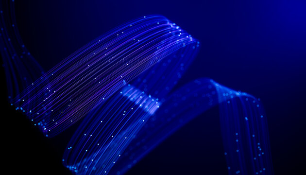 3D Futuristic Light Motion Path