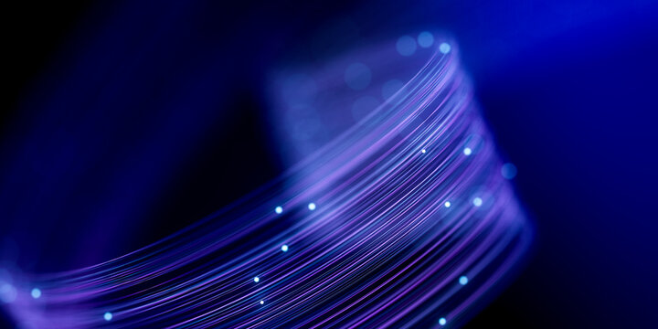 3D Dynamic Light Ribbon Wave
