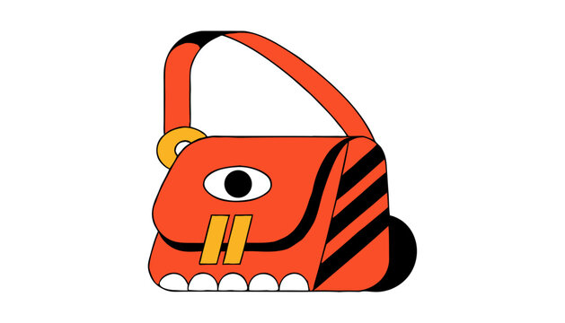vector illustration of a bag