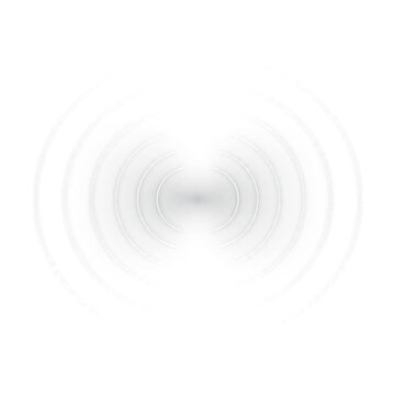 Concentric circles radiate from a central point with series concentric on transparent background