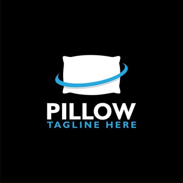 Pillow logo icon isolated on black background